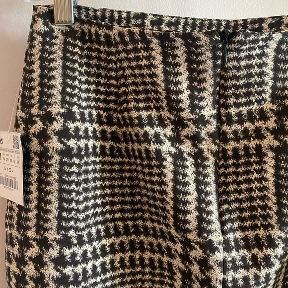 NWT Zara Black & White Houndstooth Pencil Skirt - Picture 4 of 6